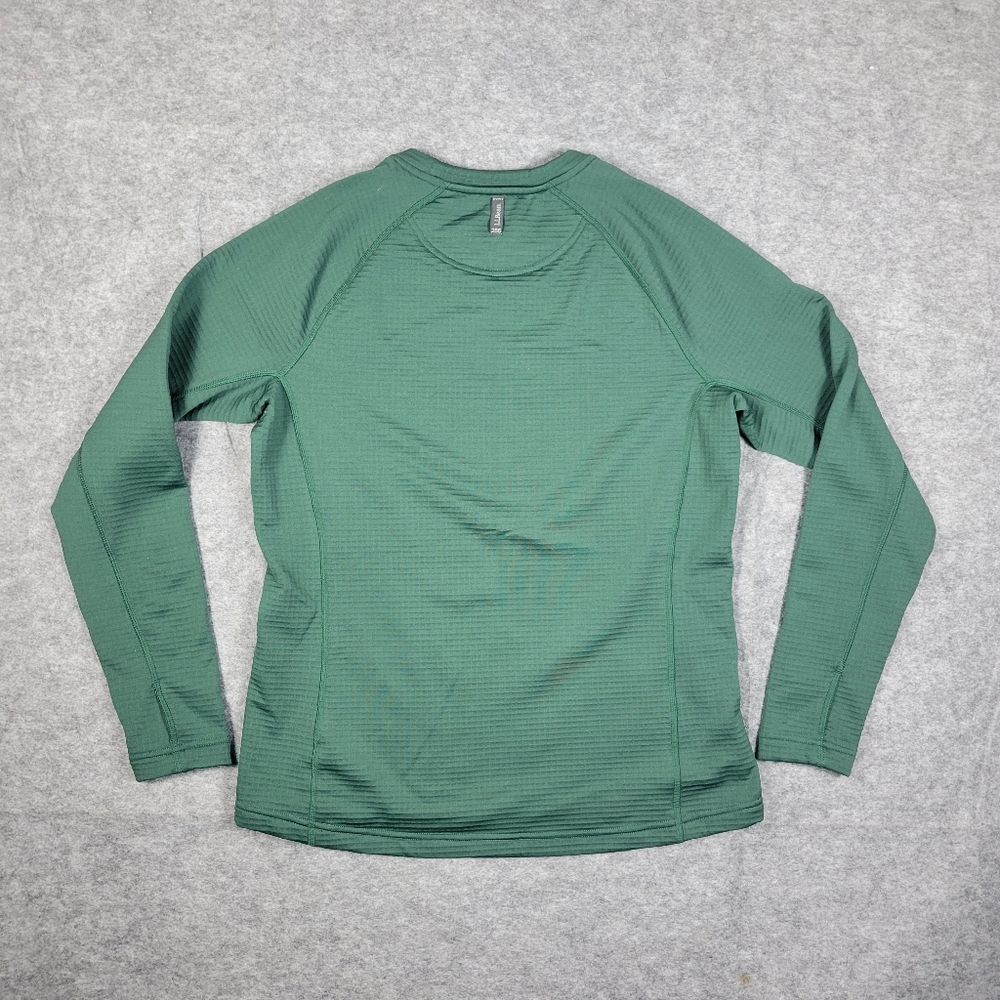 L.L.Bean Dark Green Heavyweight Base Layer Crew Top Women's Size Large Regular - Picture 5 of 11